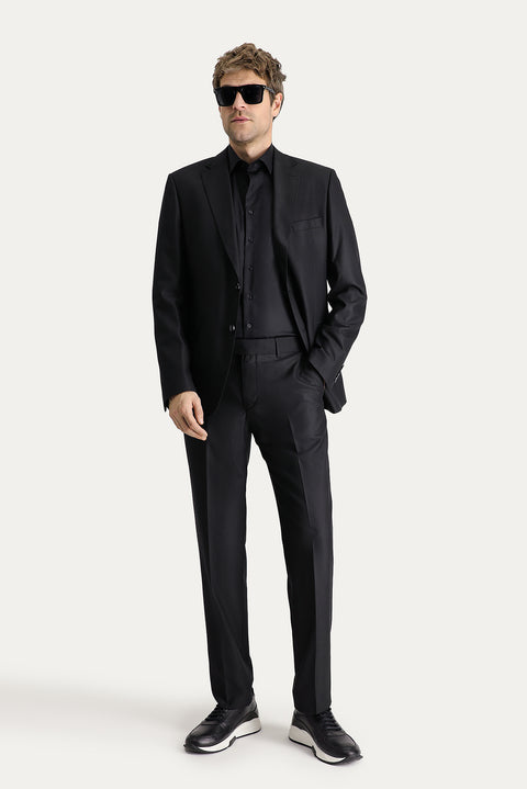 Black 8 Drop Muscle Fit Long Athletic Cut Suit