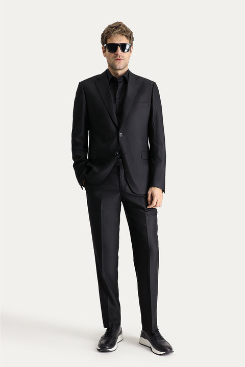 Black 8 Drop Muscle Fit Long Athletic Cut Suit