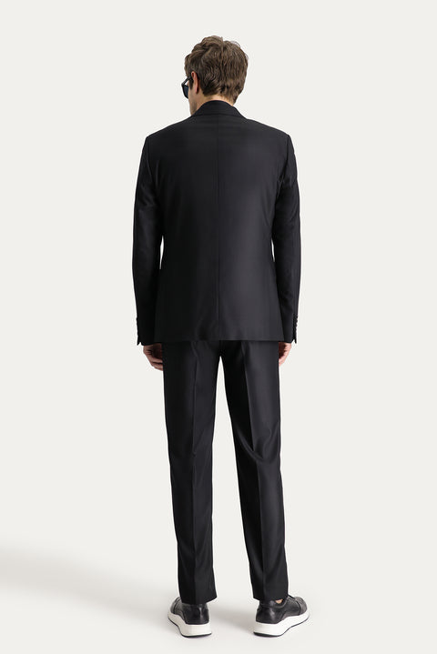 Black 8 Drop Muscle Fit Long Athletic Cut Suit