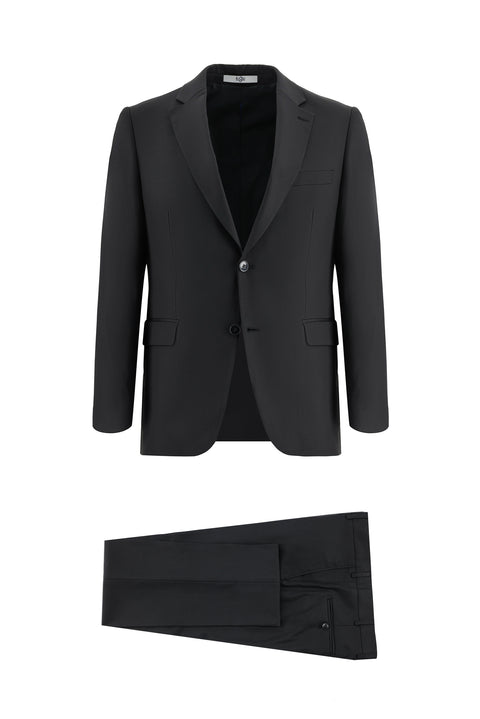 Black 7 Drop Slim Fit Narrow Cut Suit