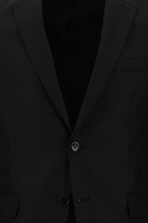 Black 6-Drop Regular Fit Standard Cut Suit