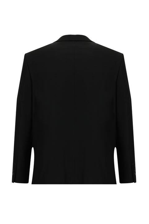 Black 4-Drop Relaxed Fit Suit