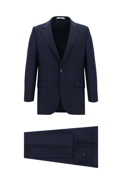 Dark Navy 4-Drop Relaxed Fit Suit