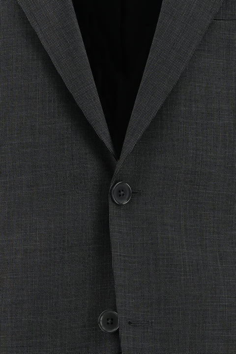 Medium Gray 4-Drop Relaxed Fit Patterned Suit