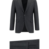 Orta Füme 7 Drop Slim Fit Dar Kesim Takım Elbise