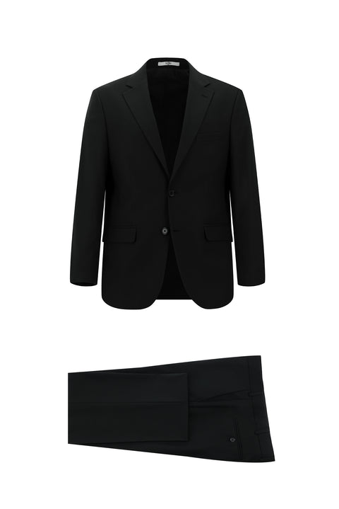 Black 4-Drop Relaxed Fit Suit