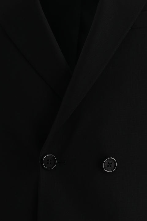 Black 7 Drop Super Slim Fit Extra Narrow Cut Double-Breasted Suit