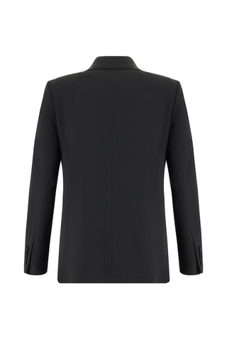  Siyah 7 Drop Slim Fit Dar Kesim Kruvaze Takım Elbise