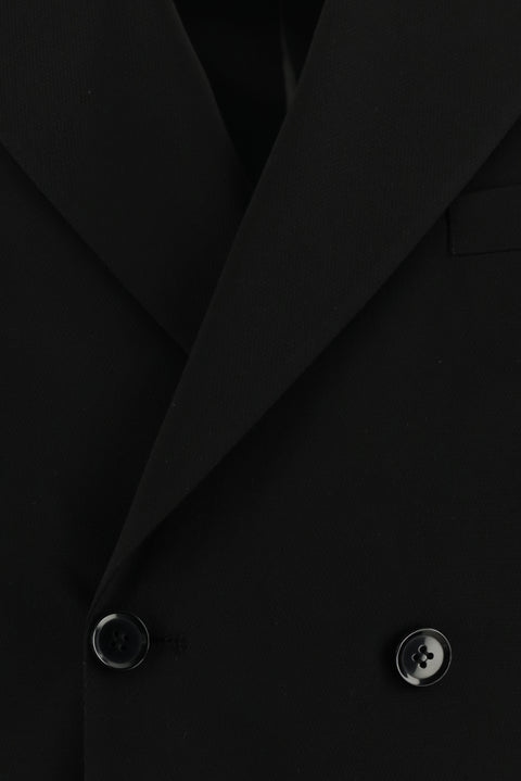 Black 7 Drop Slim Fit Narrow Cut Double-Breasted Suit