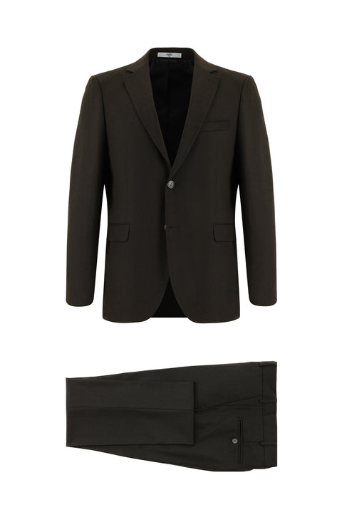 Dark Brown 6 Drop Regular Fit Standard Cut Suit