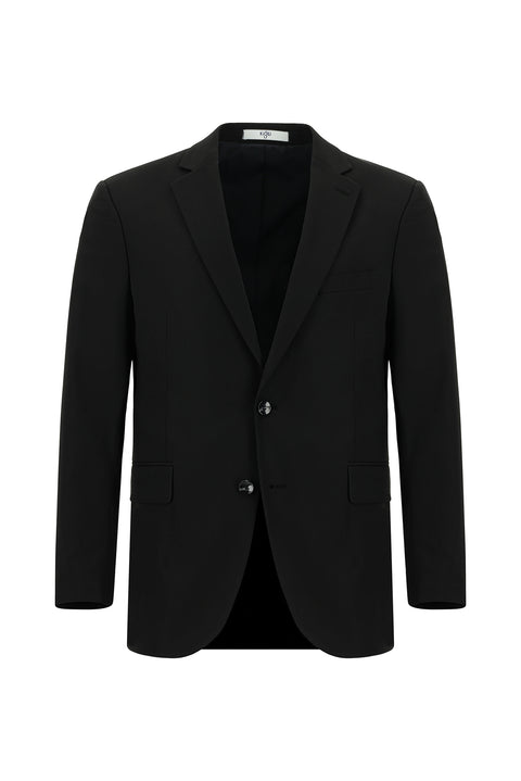 Black 6-Drop Regular Fit Standard Cut Suit