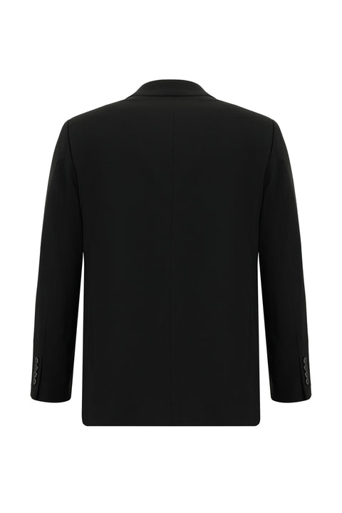 Black 6-Drop Regular Fit Standard Cut Suit