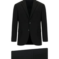 Black 6-Drop Regular Fit Standard Cut Suit