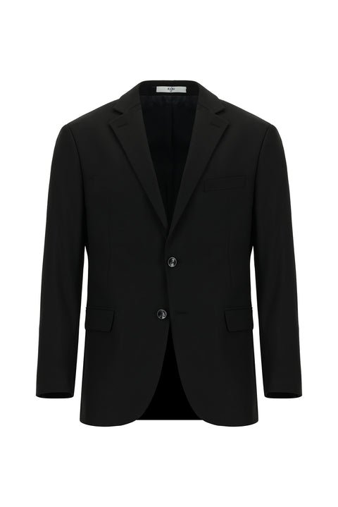 Black 6-Drop Regular Fit Standard Cut Suit