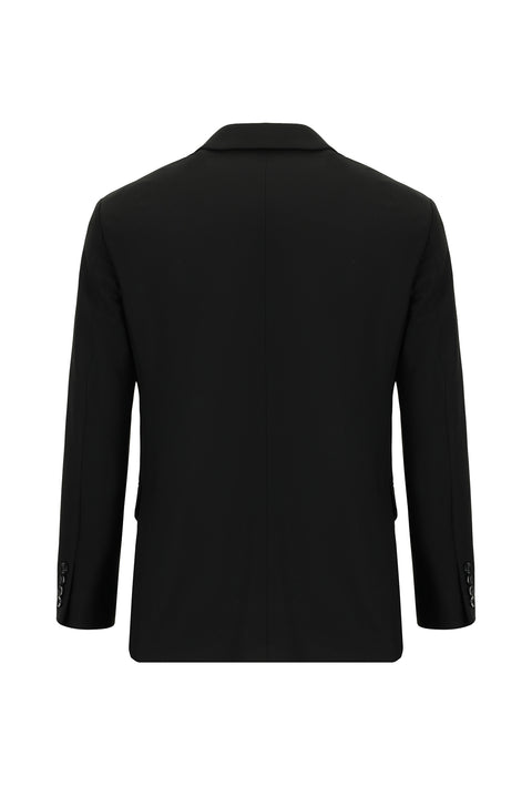 Black 6-Drop Regular Fit Standard Cut Suit