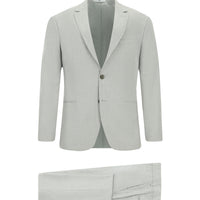 Light Grey 7 Drop Super Slim Fit Extra Narrow Cut Patterned Suit