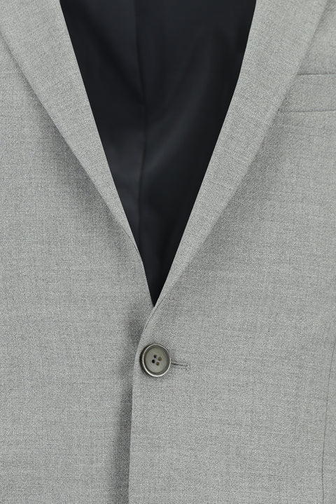 Medium Grey 7 Drop Super Slim Fit Extra Narrow Cut Patterned Suit