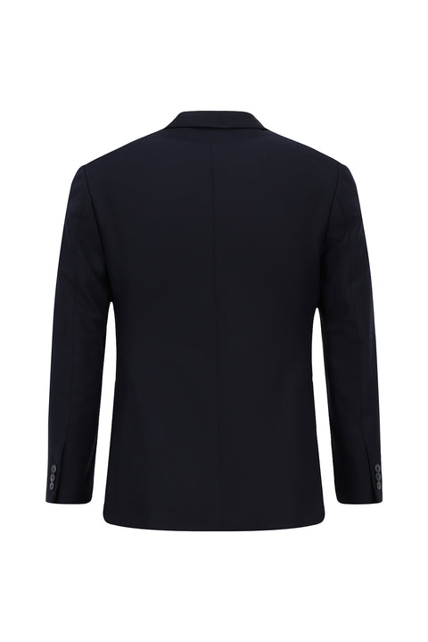 Orta Lacivert 7 Drop Super Slim Fit Eksra Dar Kesim Desenli Takım Elbise
