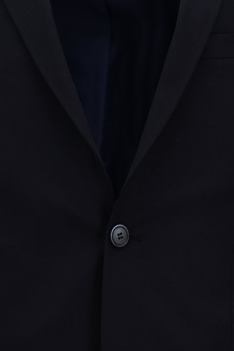 Orta Lacivert 7 Drop Super Slim Fit Eksra Dar Kesim Desenli Takım Elbise