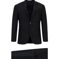 Dark Navy 7 Drop Super Slim Fit Extra Narrow Cut Patterned Suit