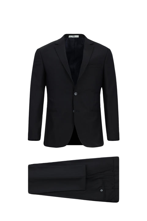 Dark Navy 7 Drop Super Slim Fit Extra Narrow Cut Patterned Suit
