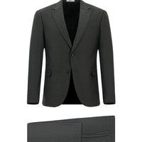 Dark Anthracite 6 Drop Regular Fit Standard Cut Lycra Zip-Up Pocket Suit