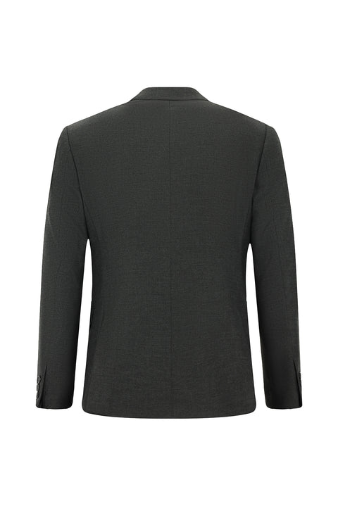 Dark Anthracite 6 Drop Regular Fit Standard Cut Lycra Zip-Up Pocket Suit