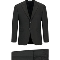 Medium Gray 4-Drop Relaxed Fit Suit with Elastic Waistband