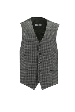  Koyu Füme 7 Drop Slim Fit Dar Kesim Kombinli Yelekli Takım Elbise