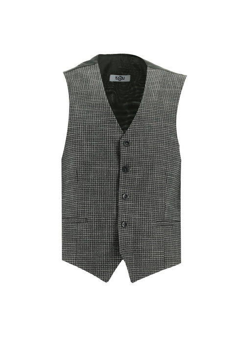 Dark Gray 7 Drop Slim Fit Narrow Cut Suit with Vest