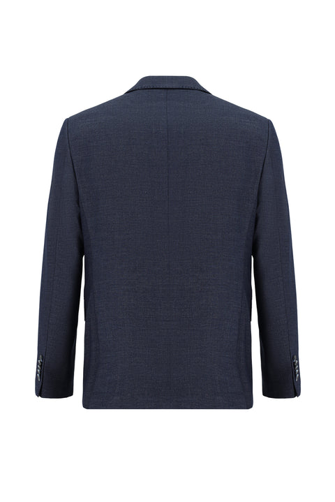Medium Navy Blue 6 Drop Regular Fit Standard Cut Suit with Vest