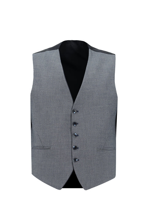 Medium Navy Blue 6 Drop Regular Fit Standard Cut Suit with Vest