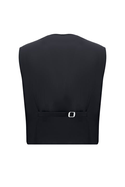 Medium Navy Blue 6 Drop Regular Fit Standard Cut Suit with Vest