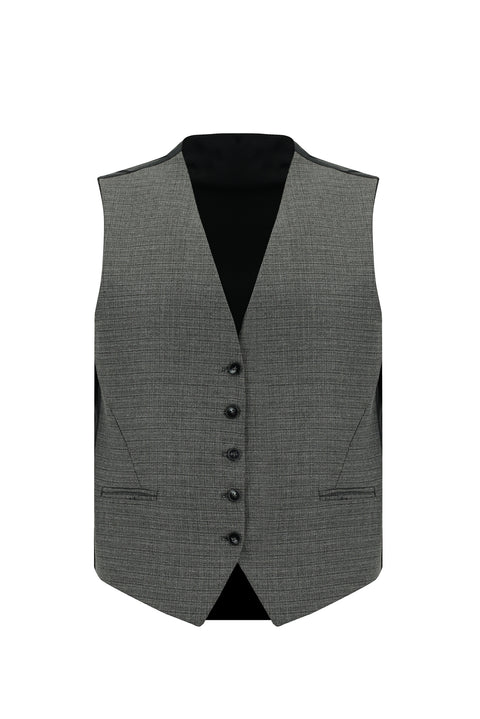 Light Gray 6 Drop Regular Fit Standard Cut Suit with Vest