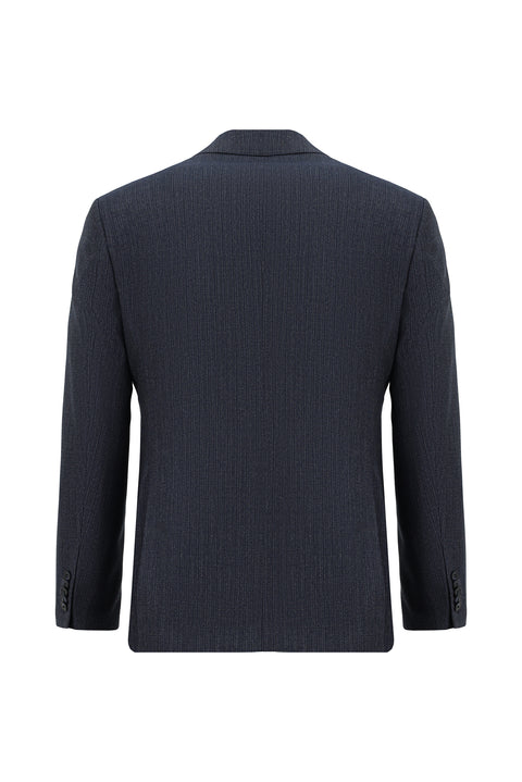 Medium Navy Blue 6 Drop Regular Fit Standard Cut Suit with Vest