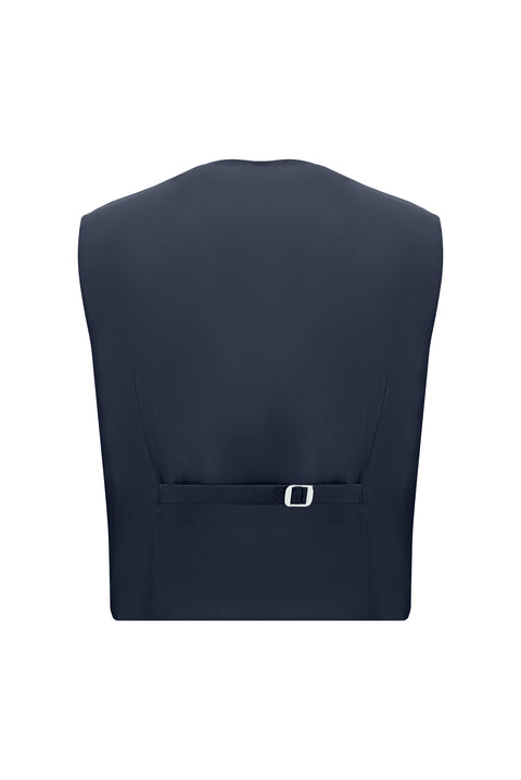 Medium Navy 7 Drop Super Slim Fit Extra Narrow Cut Suit with Vest