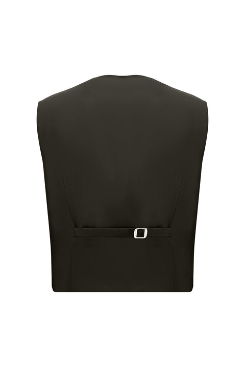 Açık Kahve  7 Drop Super Slim Fit Eksra Dar Kesim Kombinli Yelekli Takım Elbise