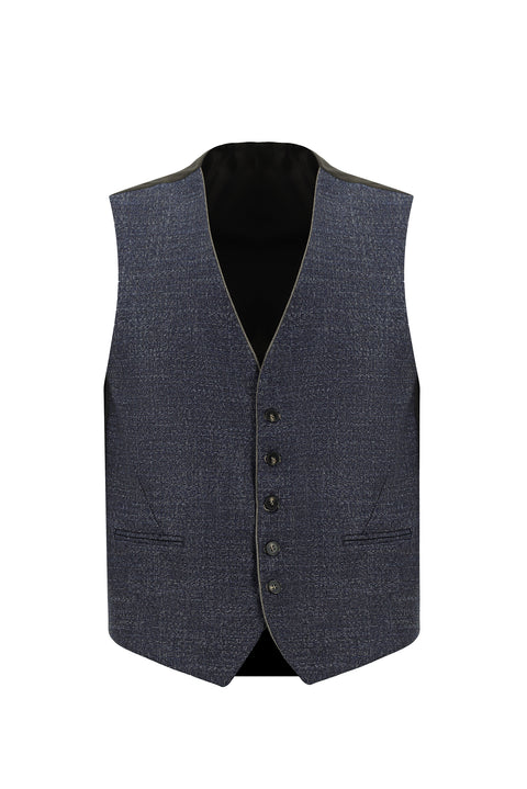 Light Brown 7 Drop Slim Fit Narrow Cut Suit with Vest
