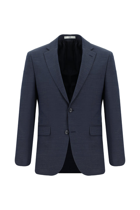 Indigo 7 Drop Slim Fit Narrow Cut Wool Patterned Suit