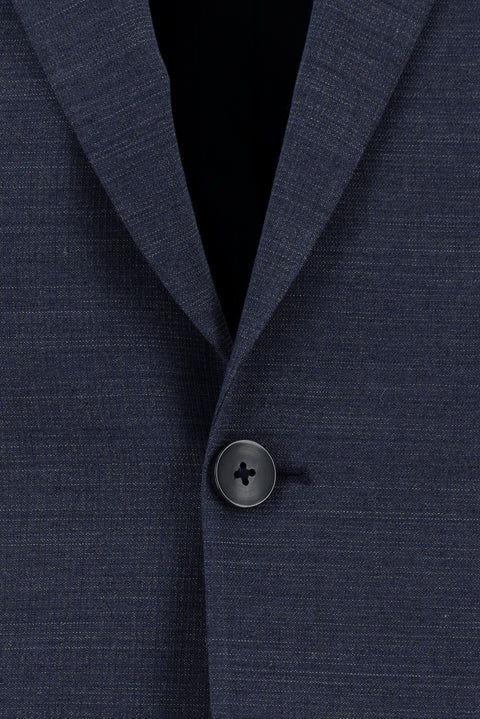 Indigo 4 Drop Relaxed Fit Wool Patterned Suit
