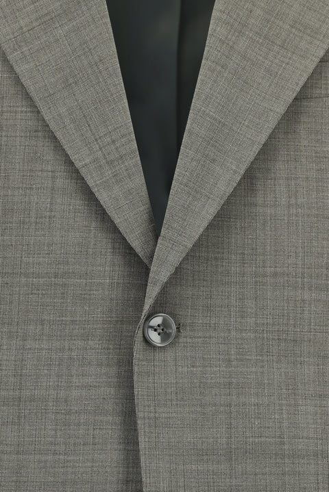 Light Gray 4-Drop Relaxed Fit Comfortable Cut Wool Patterned Suit