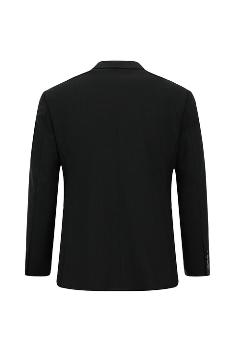 Black 7 Drop Slim Fit Narrow Cut Wool Patterned Suit