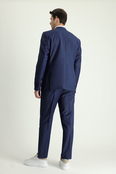Medium Navy 8 Drop Muscle Fit Long Athletic Suit