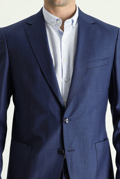 Medium Navy 8 Drop Muscle Fit Long Athletic Suit