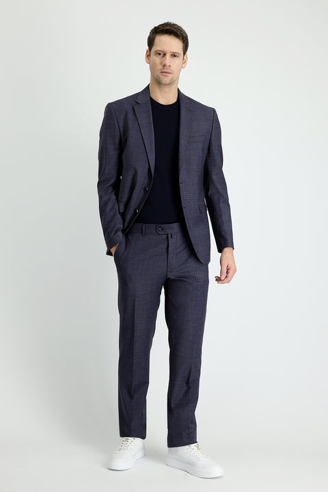 Dark Navy 7 Drop Slim Fit Narrow Cut Wool Suit
