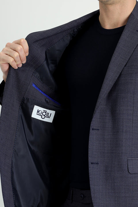 Dark Navy 7 Drop Slim Fit Narrow Cut Wool Suit