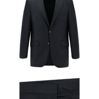 Dark Anthracite 4-Drop Relaxed Fit Wool Patterned Suit