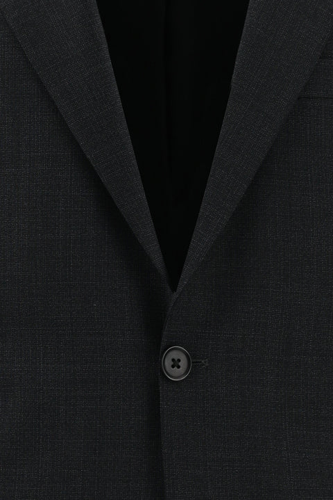Dark Anthracite 4-Drop Relaxed Fit Wool Patterned Suit