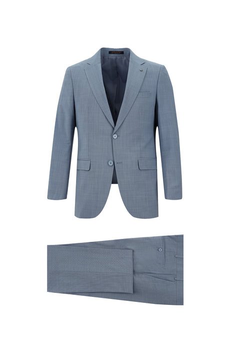 Dark Blue 4-Drop Relaxed Fit Suit
