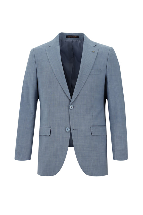 Koyu Mavi  6 Drop Regular Fit Standart Kesim Yünlü Takım Elbise